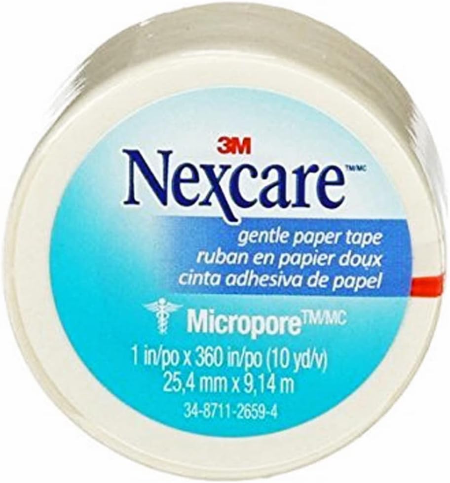 Nexcare Micropore Gentle Paper Tape, Breathable, 1 Inch X 10 Yards