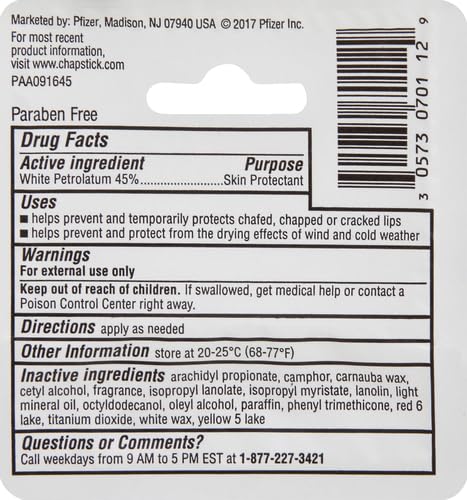 ChapStick Classic Original Lip Balm Tube, Lip Care - 0.15 Oz