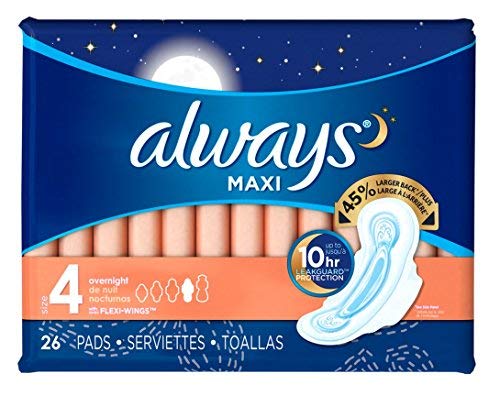 Always Pads Size 4 Maxi 26 Count Overnight