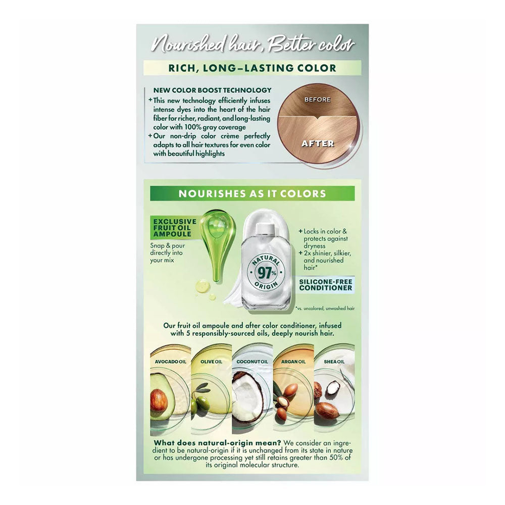 Garnier Nutrisse Nourishing Hair Color Creme, 100 Extra-Light Natural Blonde (Chamomile), 1 Kit