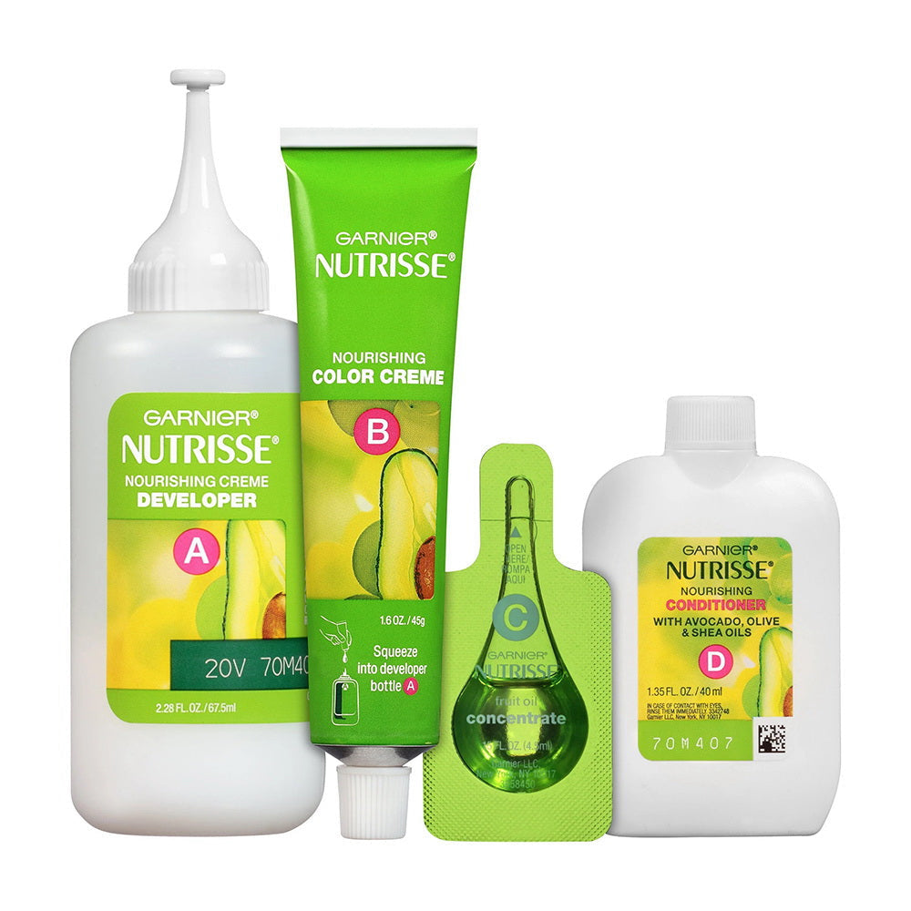 Garnier Nutrisse Permanent Darkest Brown Hair Color Creme Kit