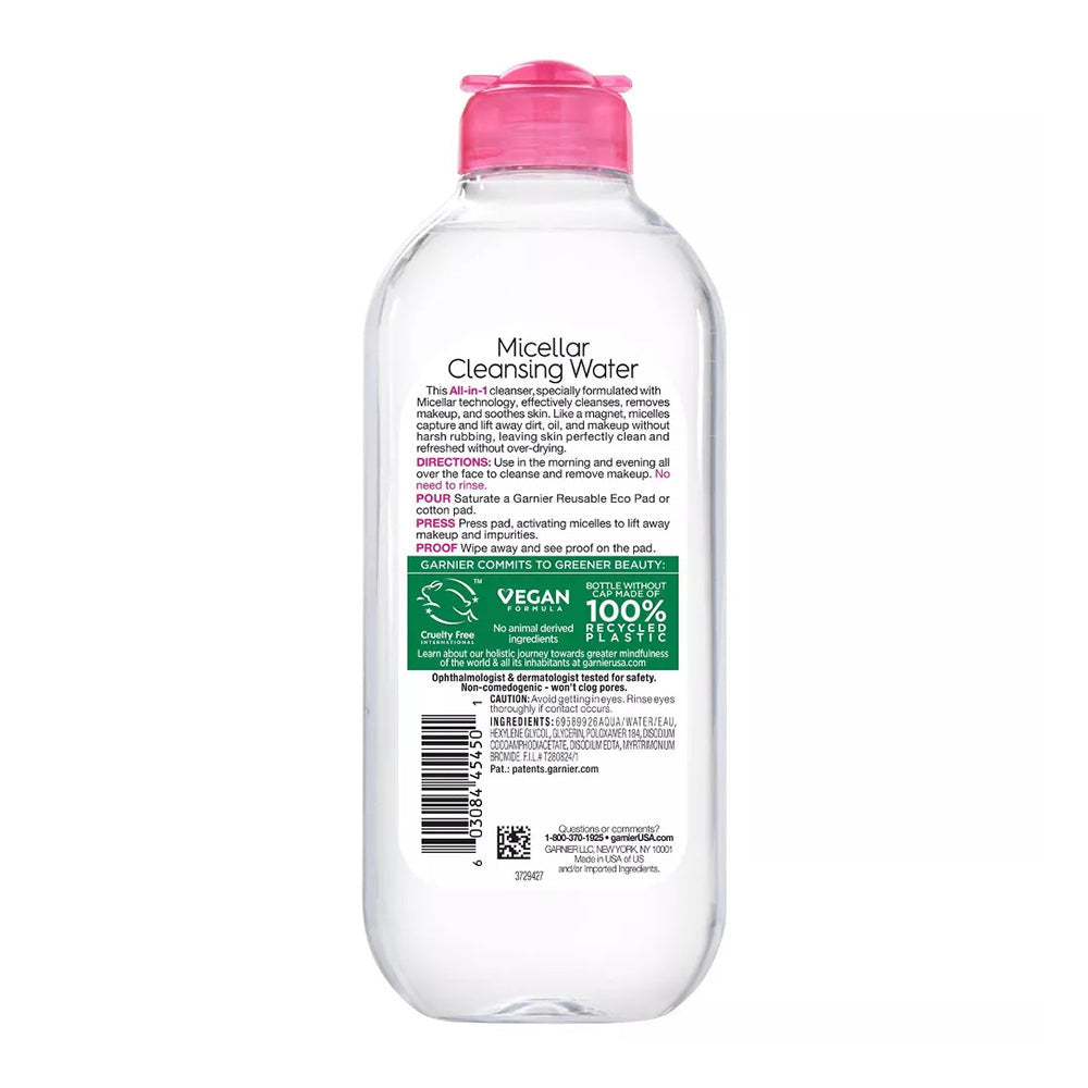 Garnier Skinactive Micellar Cleansing Water All-In-1 Face Wash, 13.5 Fl Oz