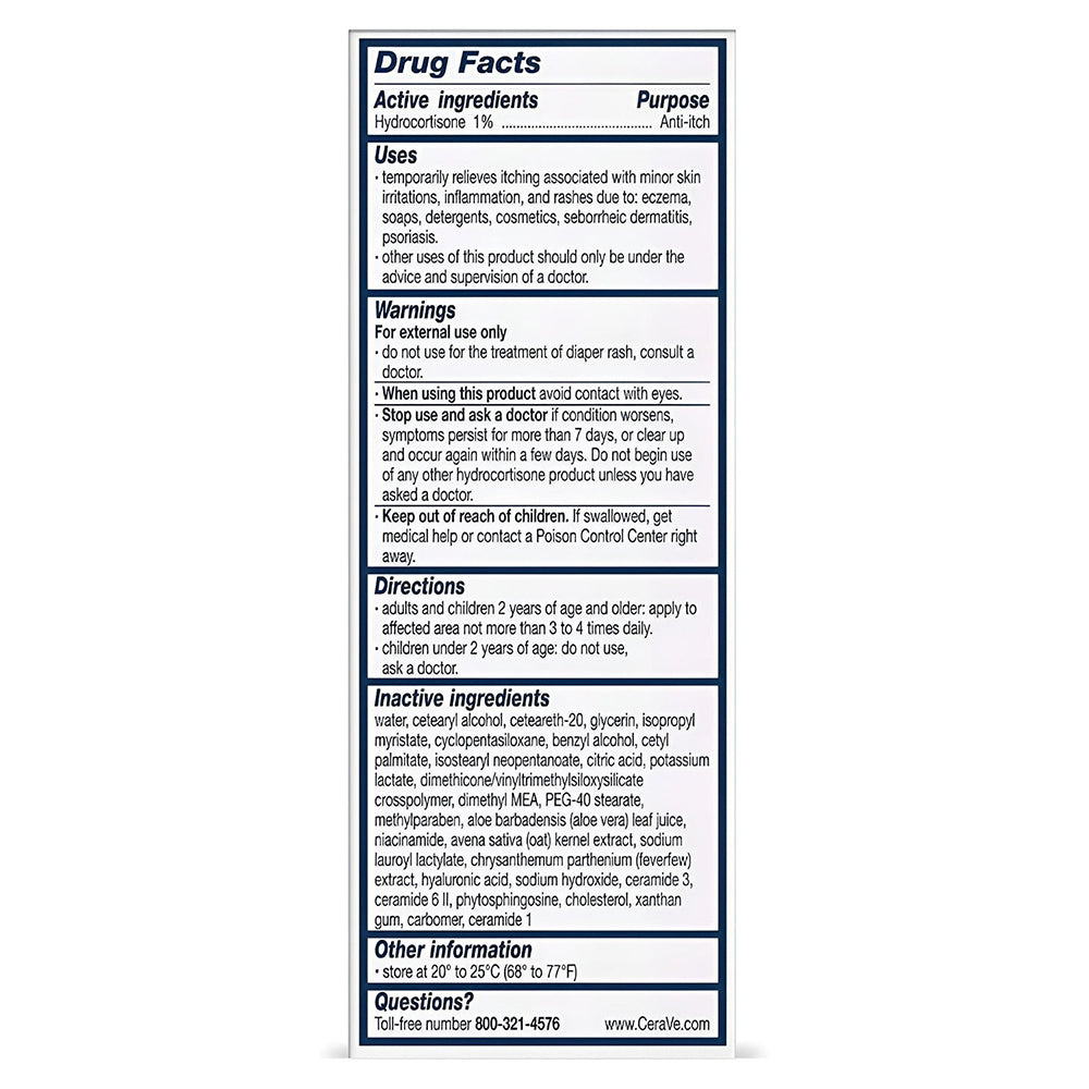 Cerave Hydrocortisone Anti-Itch Cream - 1 Oz