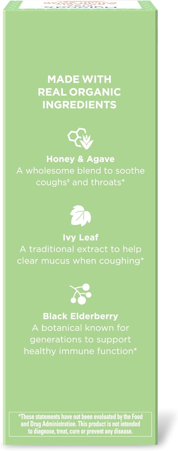 Hyland's Kids Organic All-in-One Cough Syrup Daytime - Eases Cough & Mucus Symptoms, Organic Grape, 4 Fl. Oz.