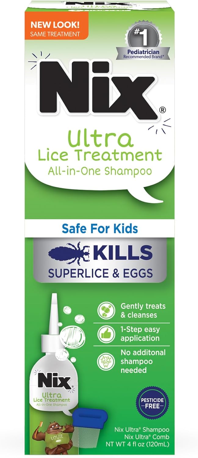 Nix Ultra Superlice Treatment, All-In-One Shampoo, 4 Fl Oz