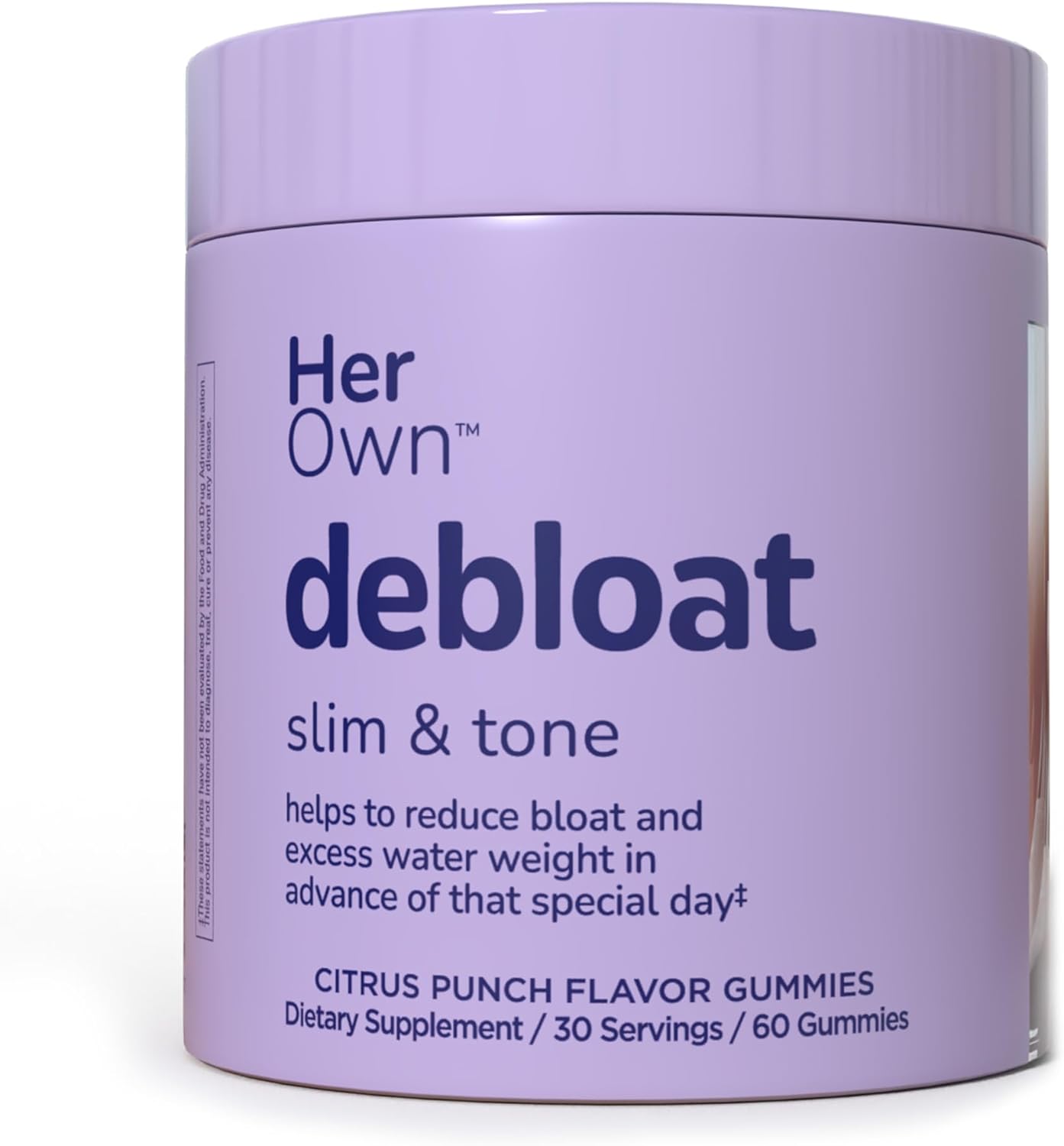 her own Debloat Gummy, Bloating and Gas Relief, 60 gummies