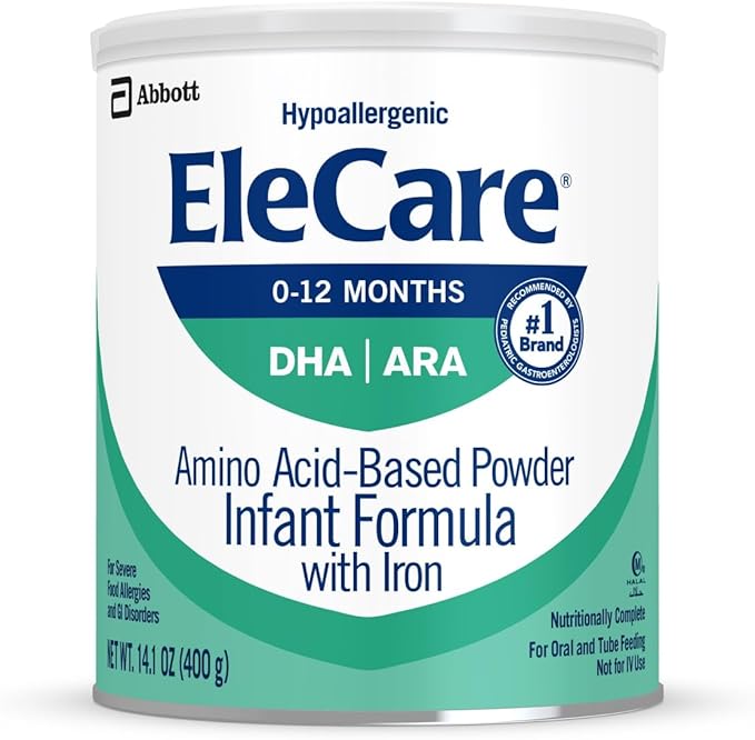 EleCare Hypoallergenic Amino Acid-Based Infant Formula, Baby Formula Powder, 14.1-oz