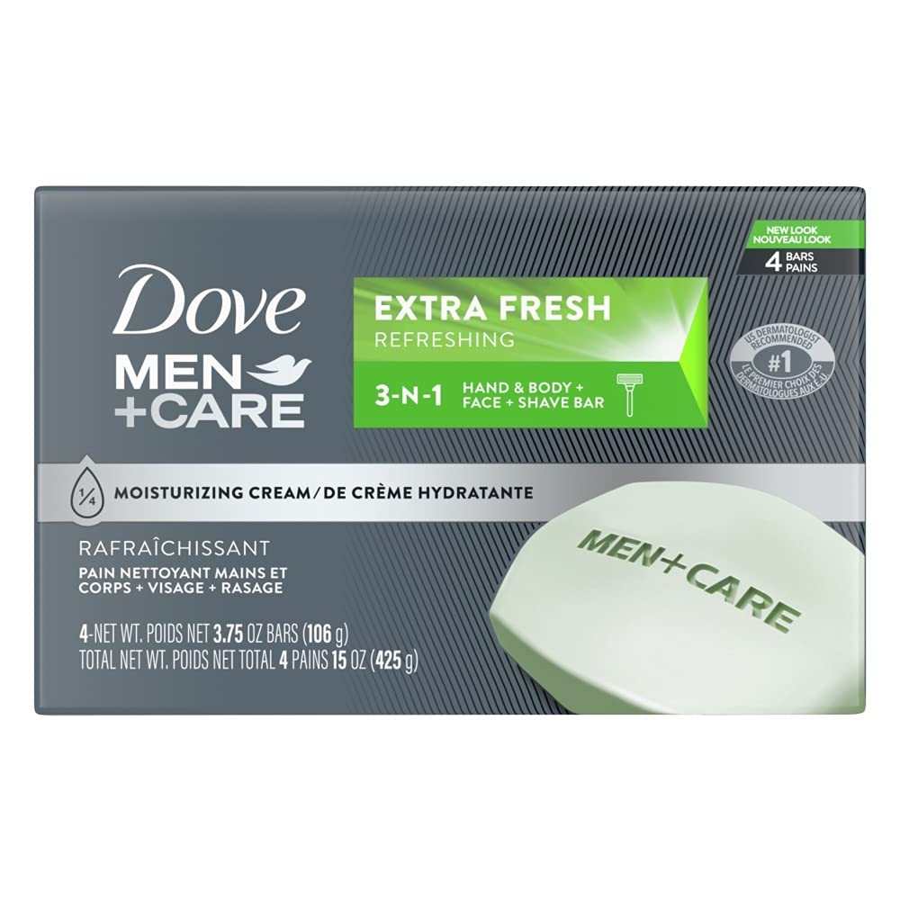 Dove Men + Care Body & Face Bar, Extra Fresh 4 ea 15 oz