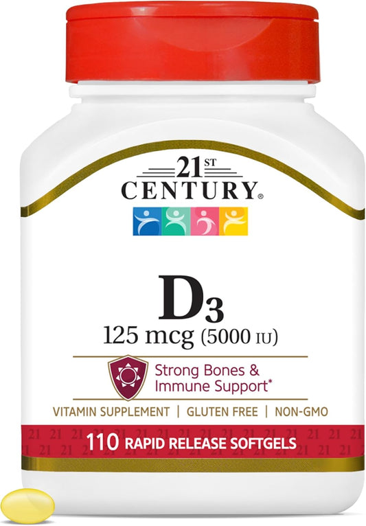 21St Century Healthcare Vitamin D3 125 Mcg ,110 Count