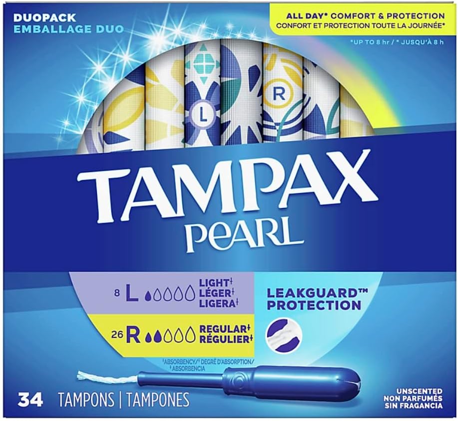 Tampax Pearl Duo Pack Light/Regular 34 Ct