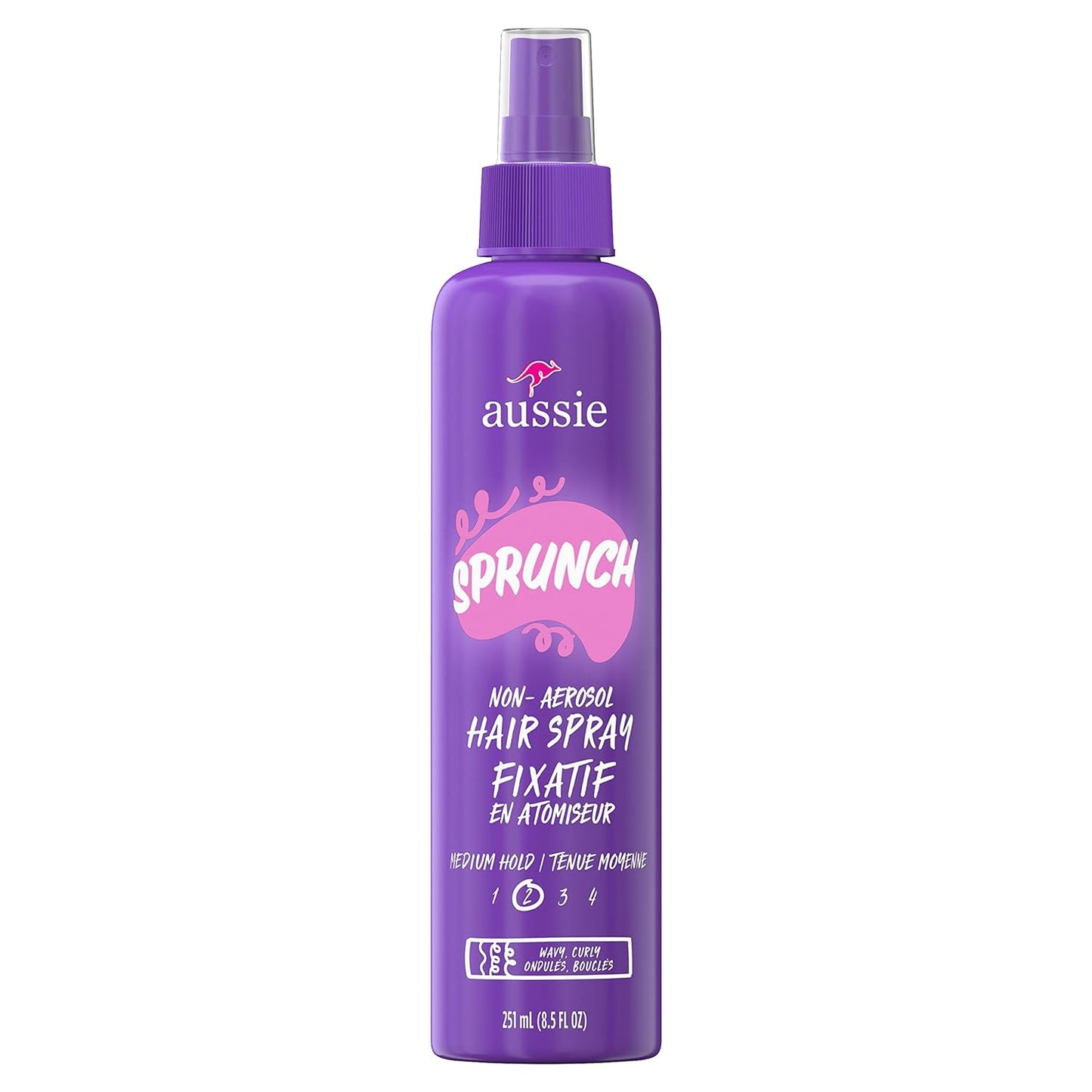 Aussie Sprunch Non-Aerosol Hair Spray for Curly Hair and Wavy Hair, 8.5 fl oz