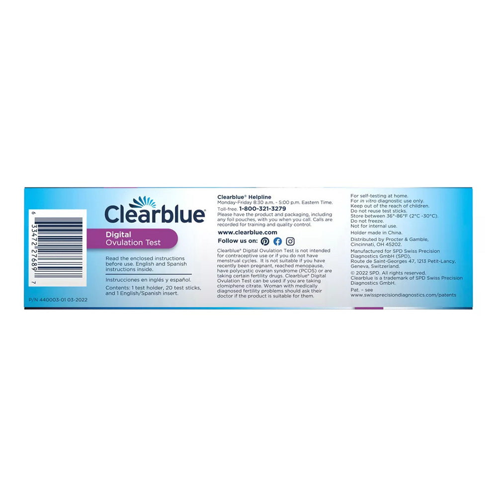 Clearblue Digital 2 Month Supply Ovulation Test - 20 Tests Ea