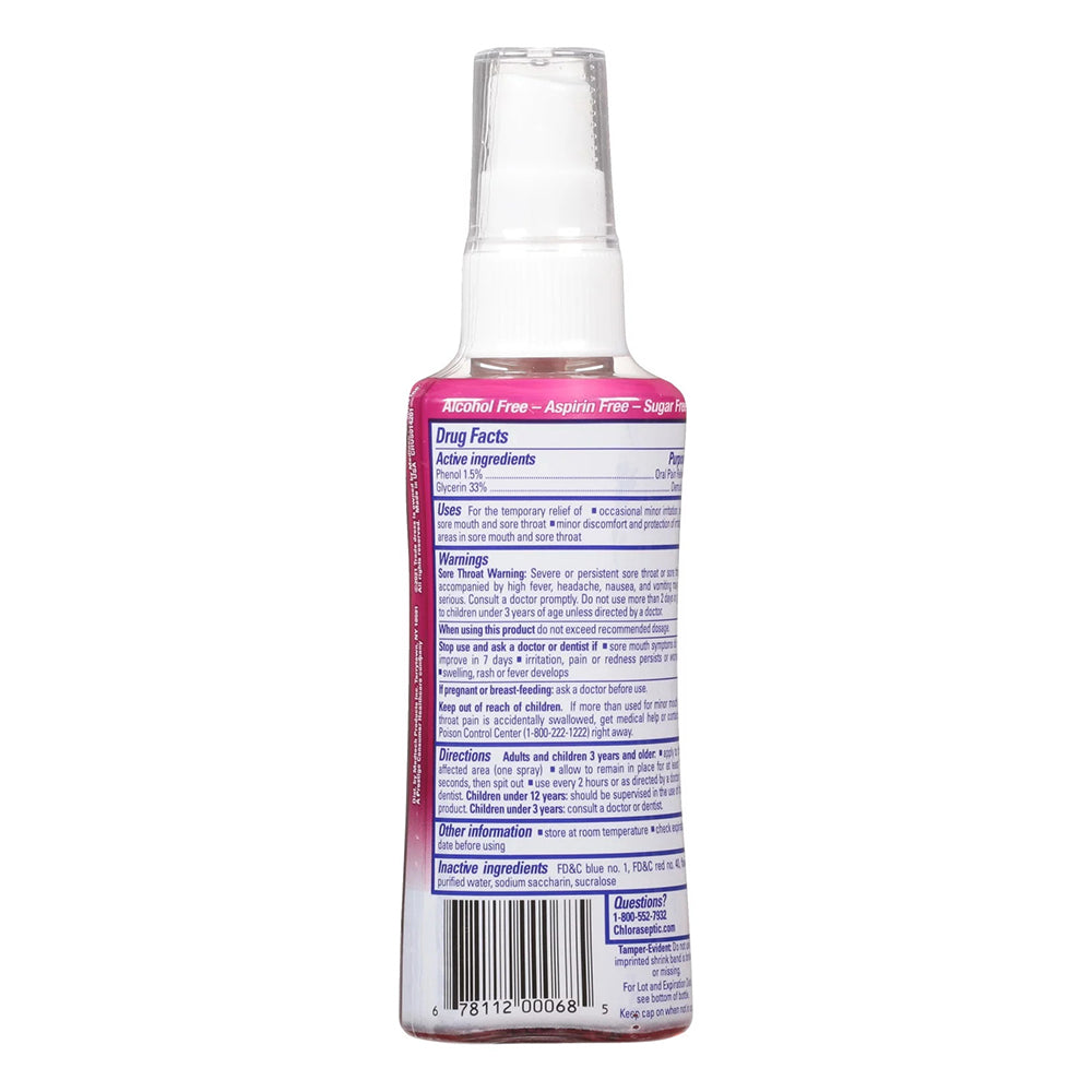 Chloraseptic Max Strength Sore Throat Spray, Wild Berries Flavor, 4.0 Fl Oz