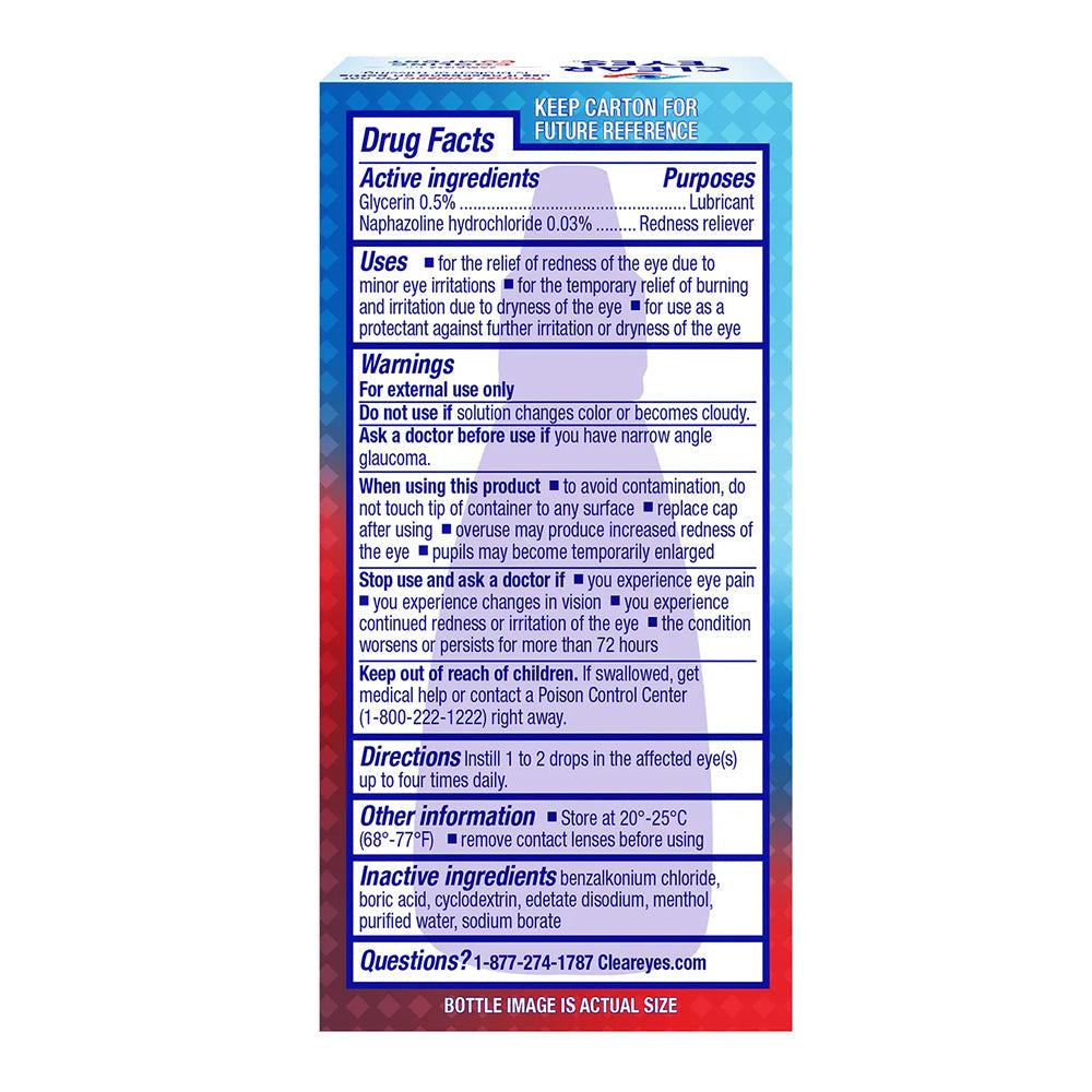 Clear Eyes Cooling Comfort Redness Relief Eye Drops - 0.5 Fl Oz
