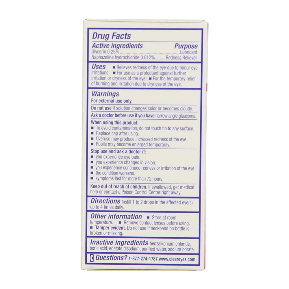 Clear Eyes Redness Relief Eye Drops - 0.5 Fl Oz