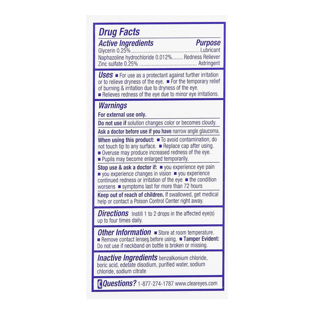 Clear Eyes Maximum Strength Itchy Eye Relief Eye Drops - 0.5 Fl Oz