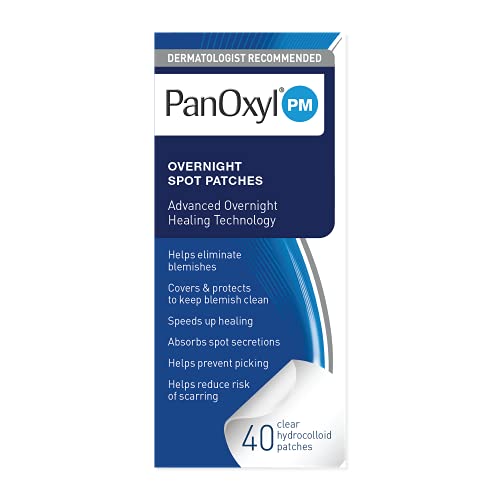 Panoxyl Pm Overnight Spot Patches Help Eliminate Facial Blemishes, Clear, 40 Patches