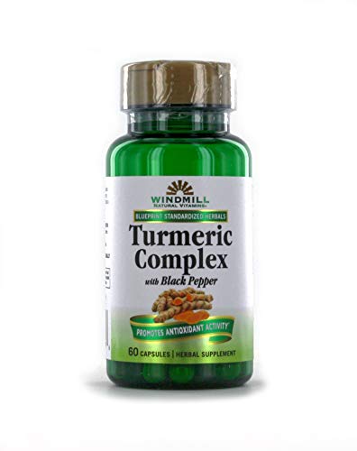Windmill Turmeric Complex W/ Black Pepper Capsules, Herbal Supplements, 60Ct