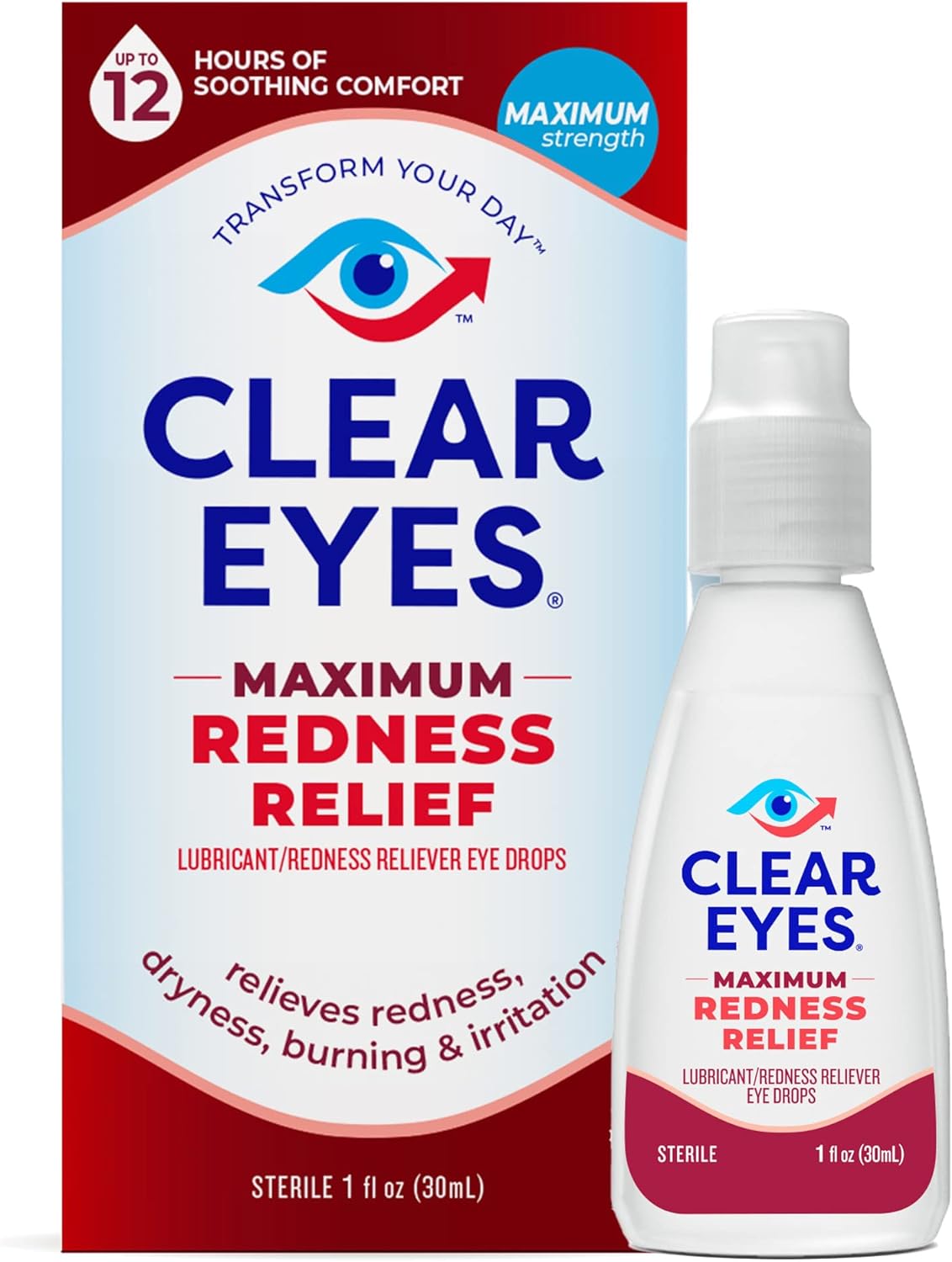 Clear Eyes Maximum Redness Eye Relief Eye Drops, 1 Fl Oz