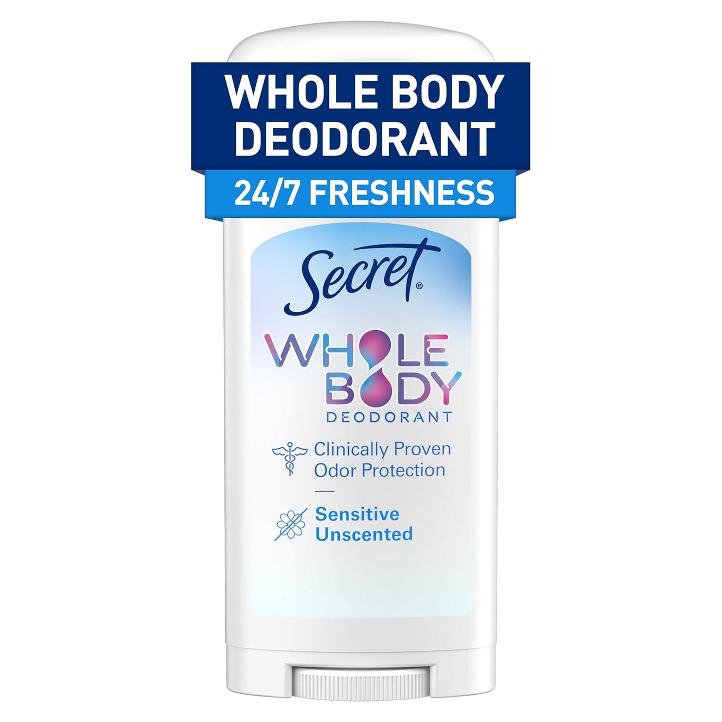 Secret Whole Body Deodorant Stick for Women, 2.4 oz
