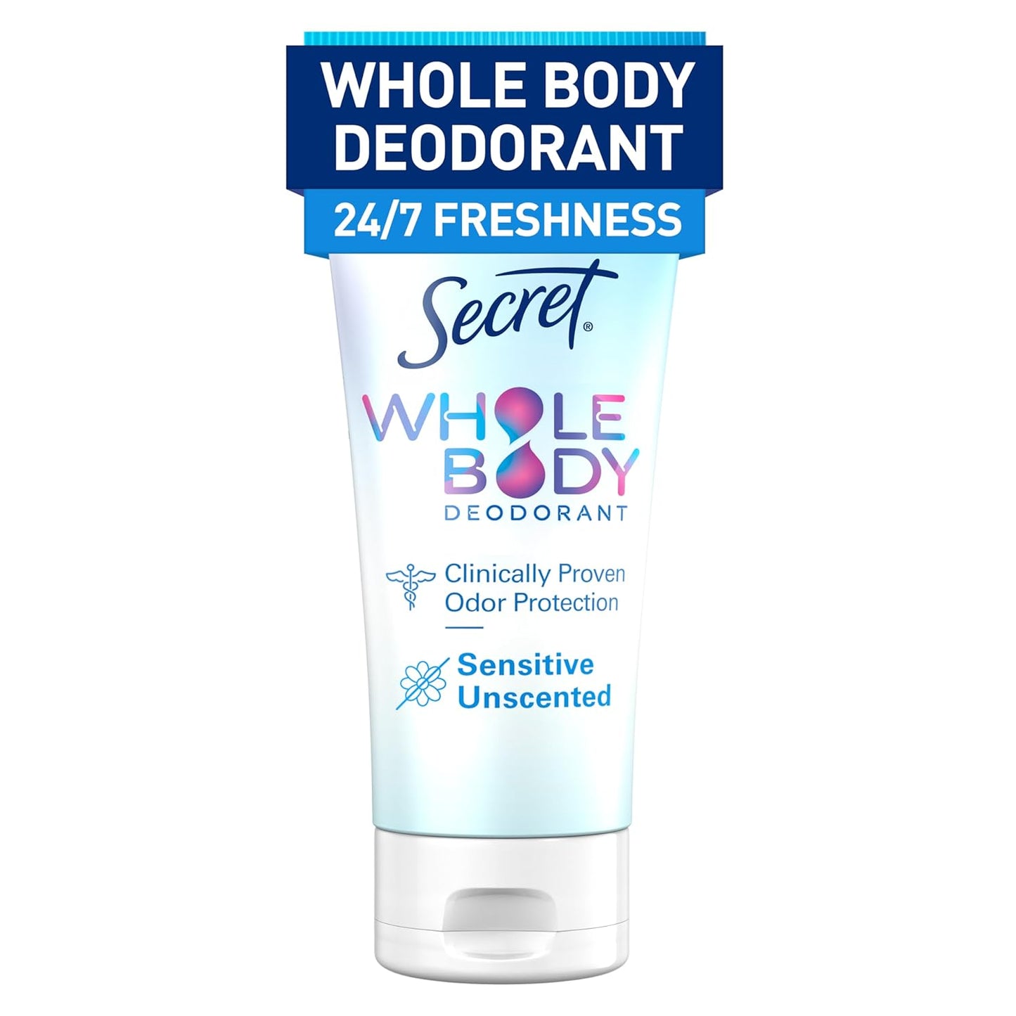 Secret Whole Body Deodorant Cream for Women, 3 fl oz