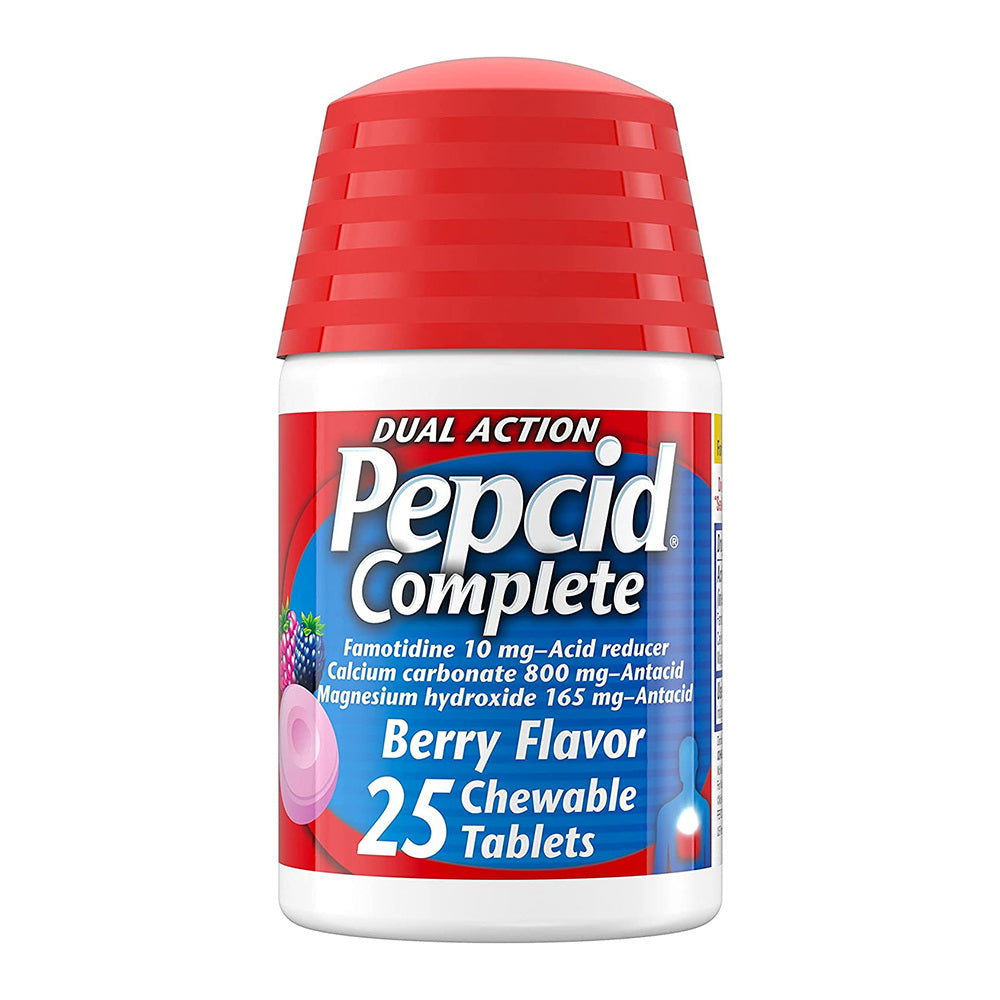Pepcid Complete Chewable Tablets - Berry - 25 Count