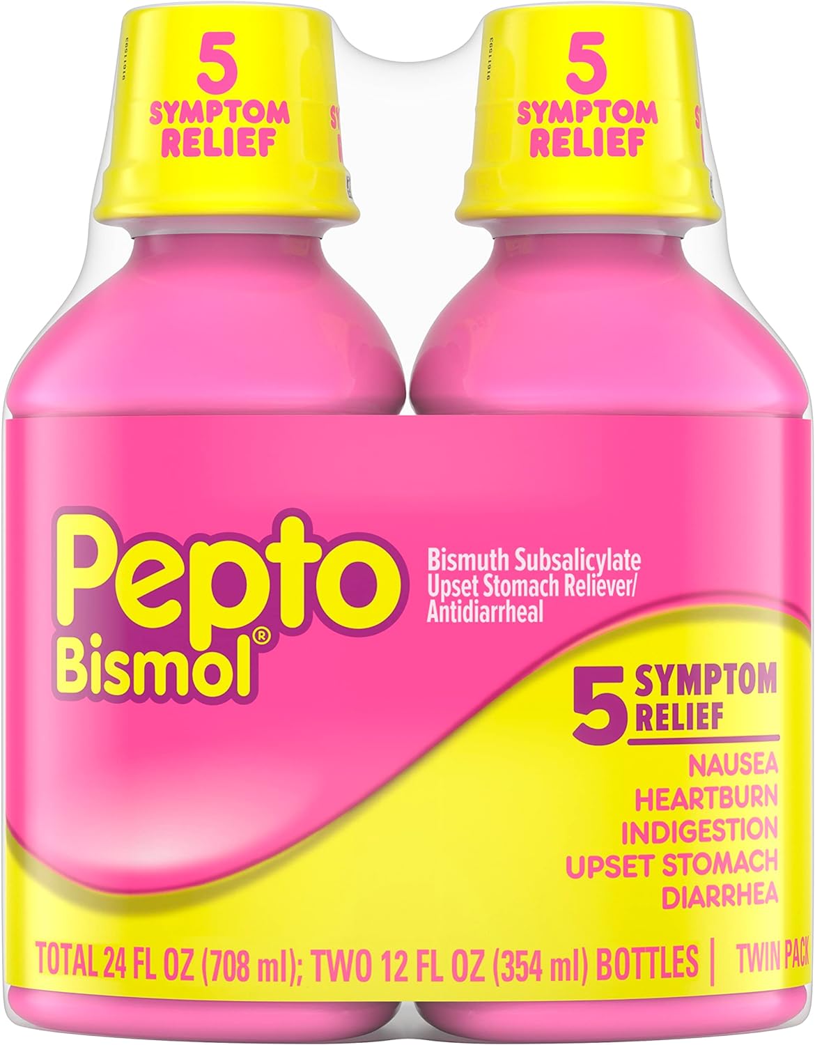 Pepto Bismol Liquid for Nausea, Heartburn, Indigestion, Upset Stomach, and Diarrhea ,24 fl oz