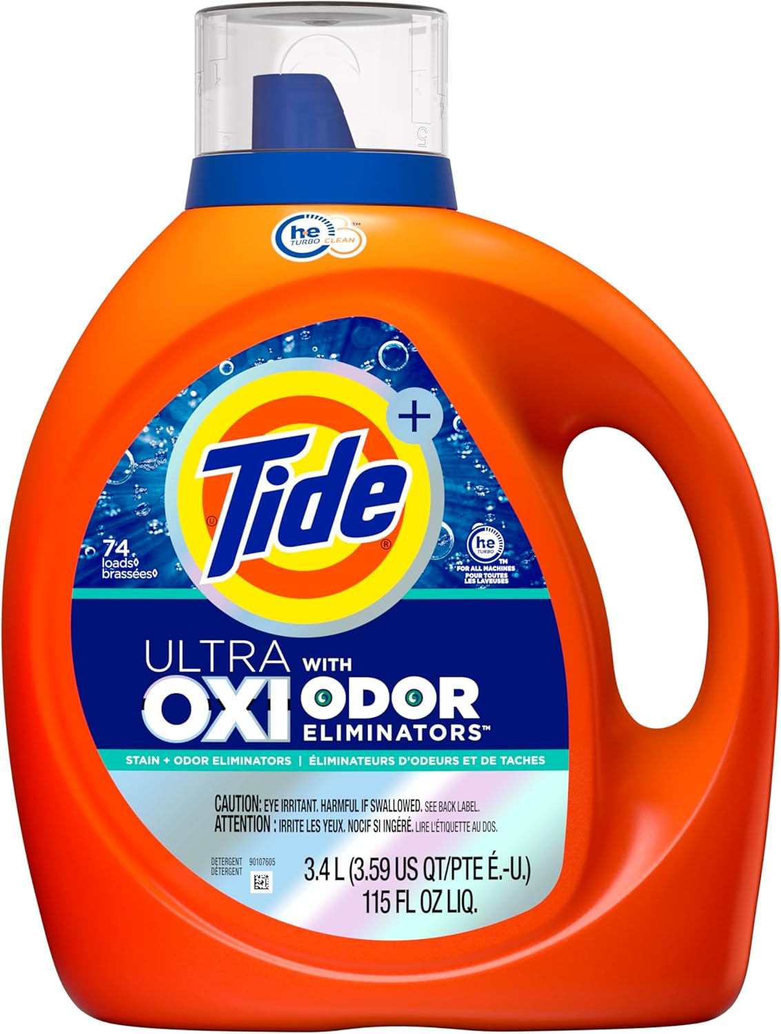 Tide Ultra OXI with Odor Eliminators Liquid Laundry Detergent, 63 oz