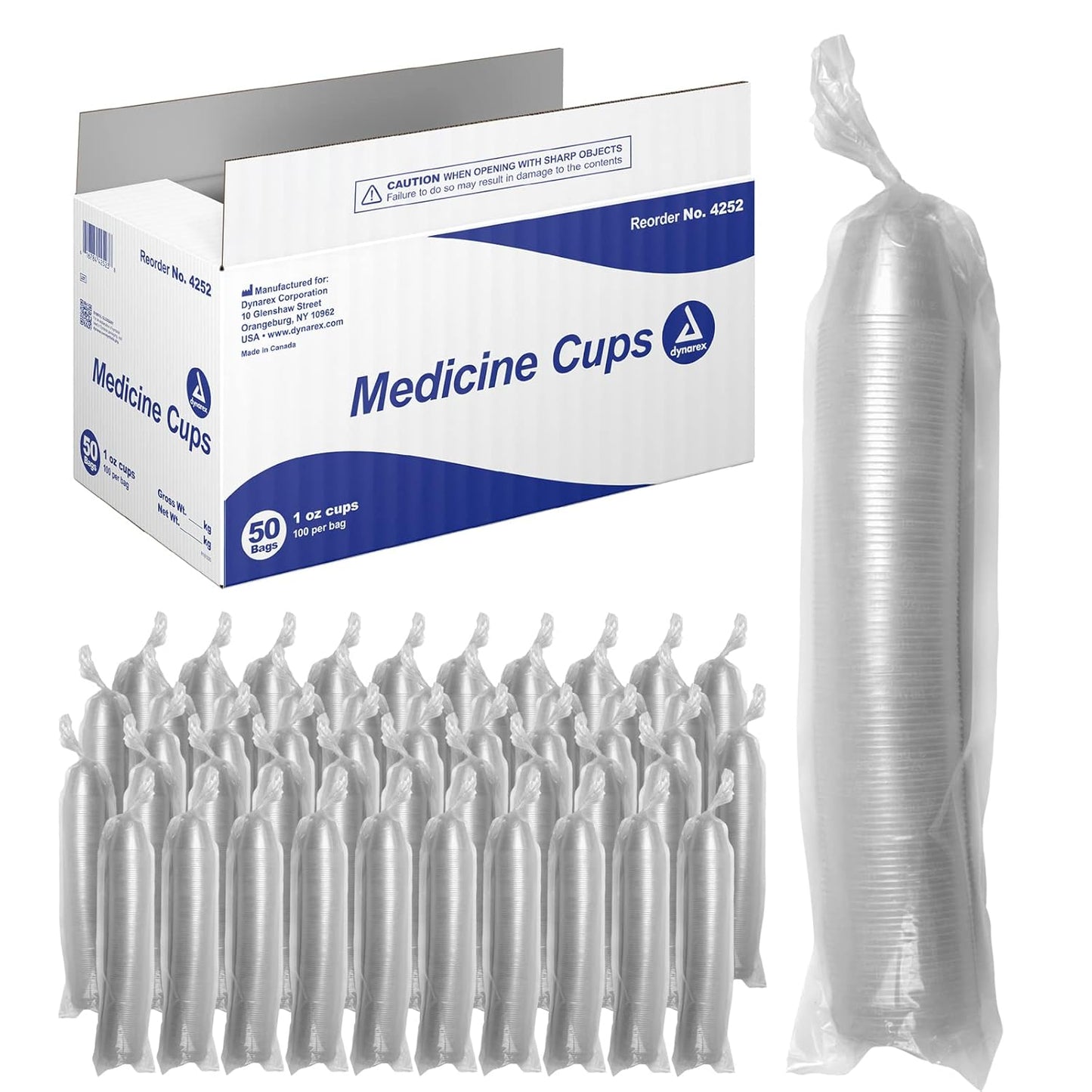 Dynarex 4252 Standard Medicine Cup, 1 Oz