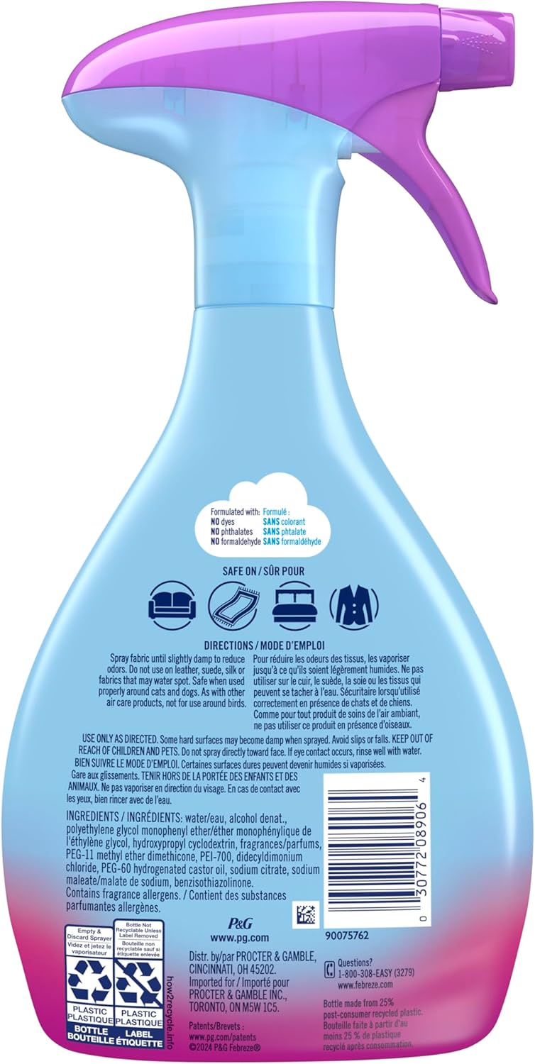 Febreze Odor-Fighting Fabric Refresher, Spring & Renewal, 23.6 fl oz