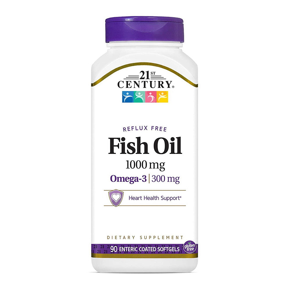 21St Century Fish Oil 1000 Mg Enteric Coated Softgels - 90 Ea