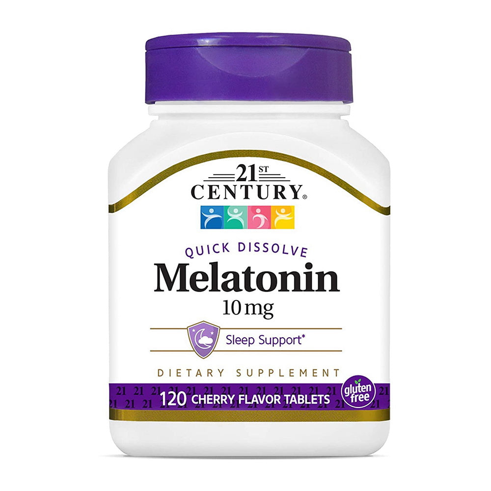 21St Century Melatonin Quick Dissolve 10 Mg Tablets, Cherry - 120 Each