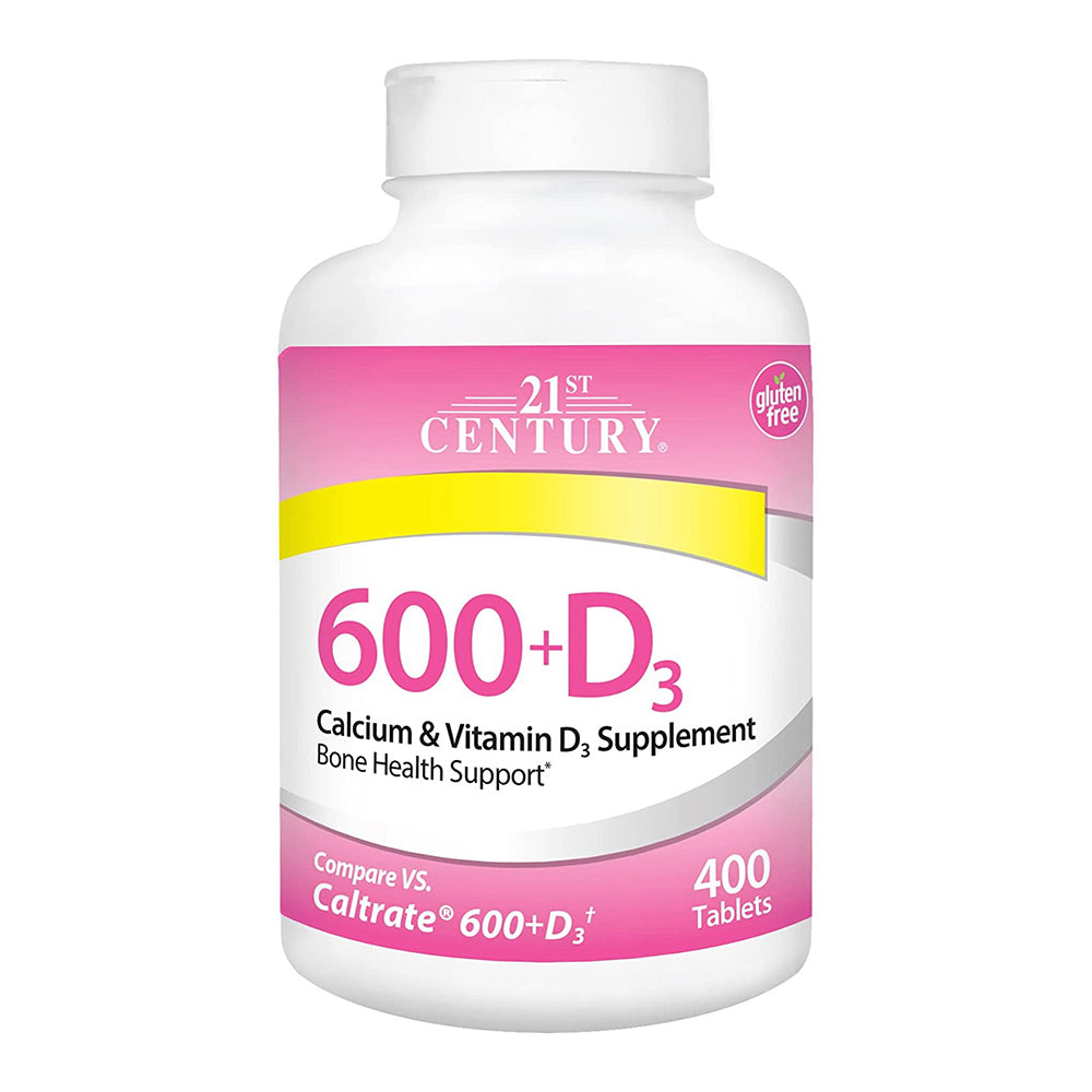 21St Century Calcium Plus D Supplement, 600 Mg, 400 Count