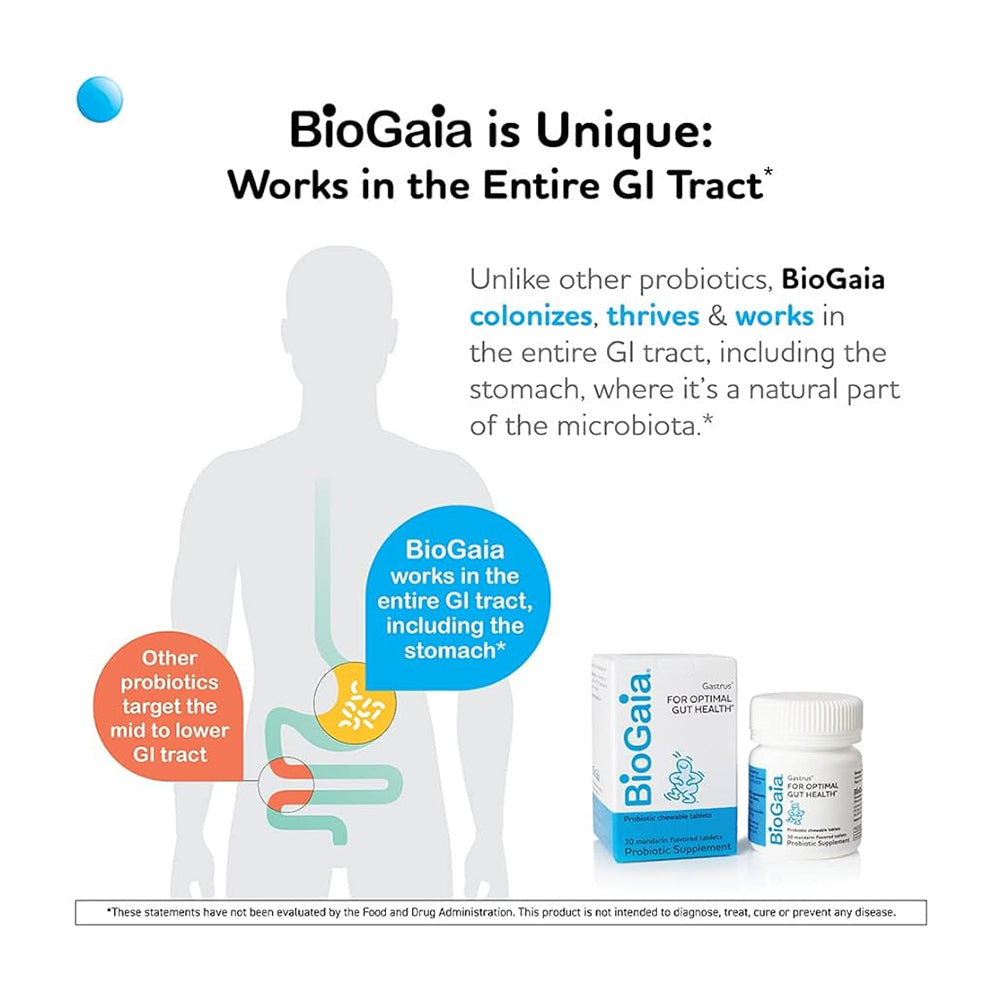 Biogaia Gastrus Chewable Tablets - 30 Count