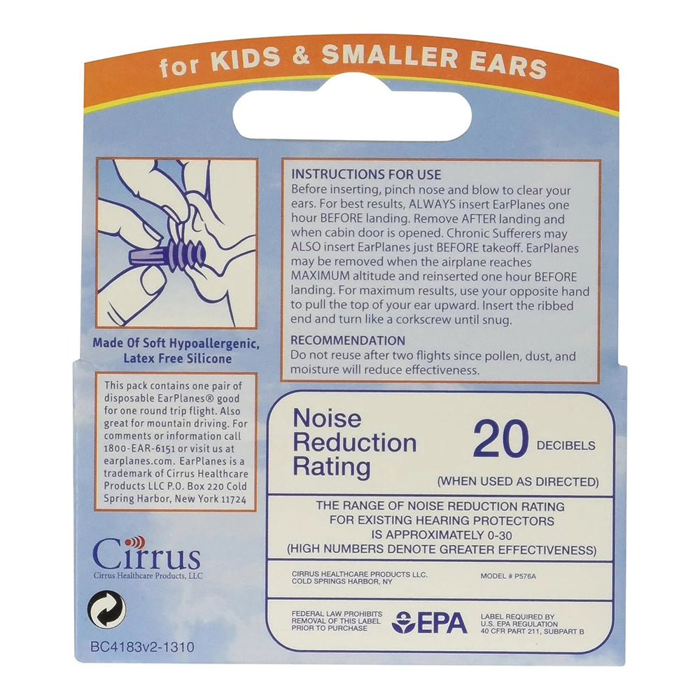Children Earplanes Flight Pressure Ear Plugs