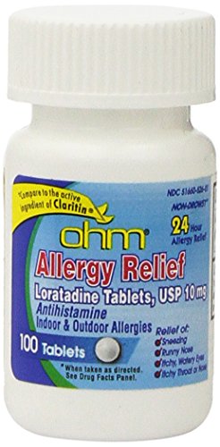 Ohm Loratadine 10Mg Tablets, 100 Count