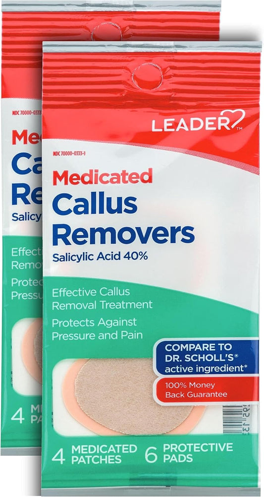 Leader Medicated Callus Remover Pads/Patches - 12 Ct