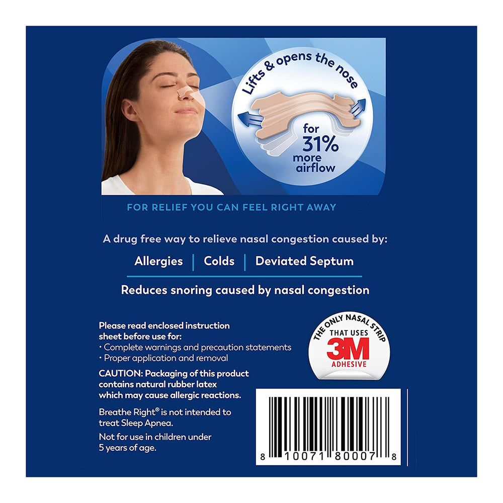 Breathe Right Original Nose Strips - 30 Count