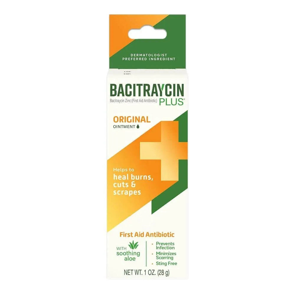 Bacitraycin Plus First Aid Antibiotic, Original, With Moisturizing Aloe, 1 Oz.