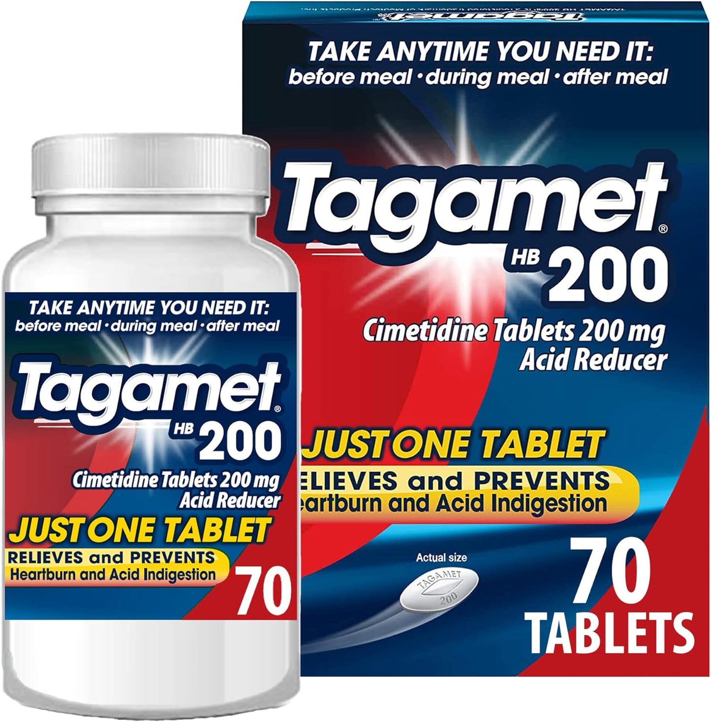 Tagamet Hb 200 Mg Cimetidine Acid Reducer And Heartburn Relief, 70 Count