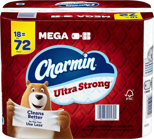 Charmin Ultra Strong Toilet Paper 18 Mega Rolls