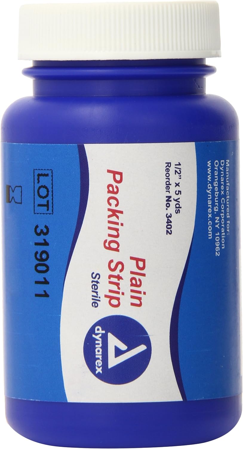 Sterile Gauze Plain Packing Strip, 0.5 Inches X 5 Yards - 1 Ea