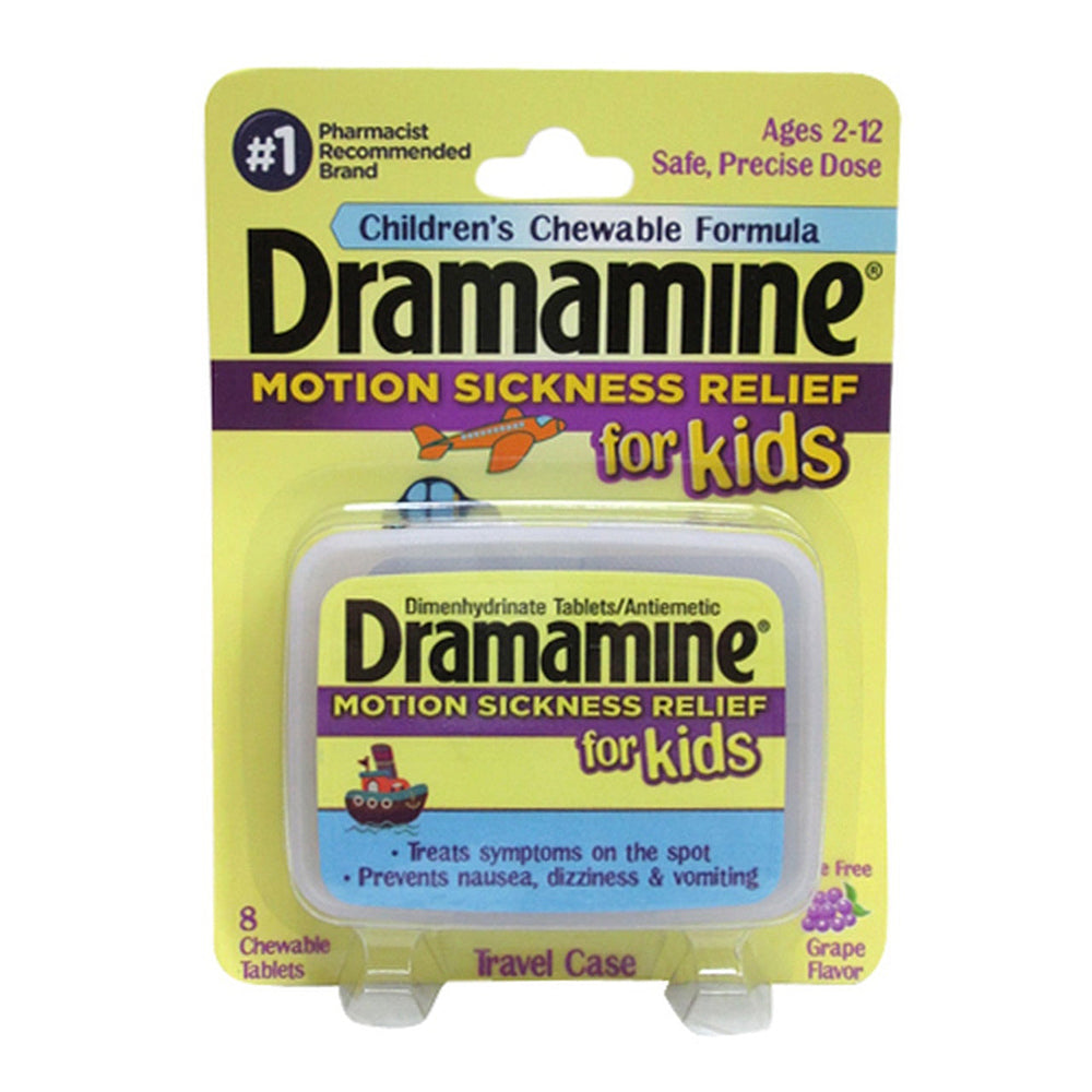 Dramamine For Kids Chewable Tablets, Grape Flavor 8 Ea