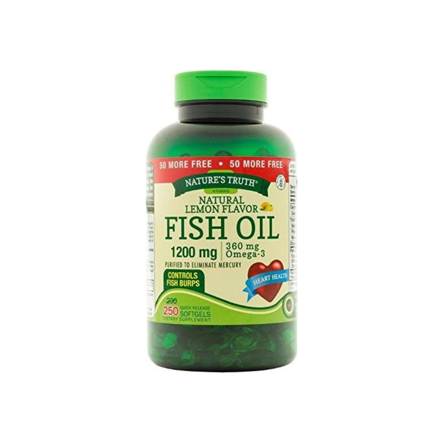 Nature'S Truth 1200 Mg Omega-3 Fish Oil Softgels, 250 Ea