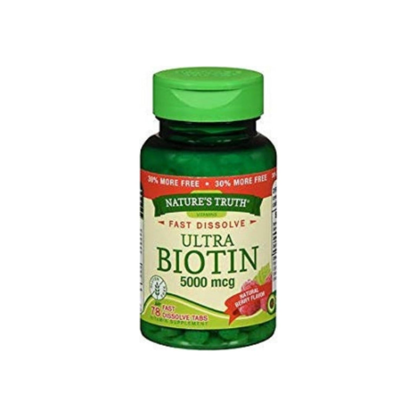 Nature'S Truth Ultra Biotin 5,000 Mcg Fast Dissolve Tabs Berry Flavor, 78 Ea