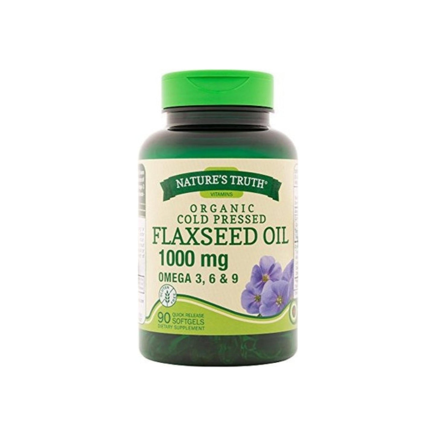 Nature'S Truth Organic Cold Pressed Flaxseed Oil 1000 Mg Omega 3, 6 & 9, 90 Ea