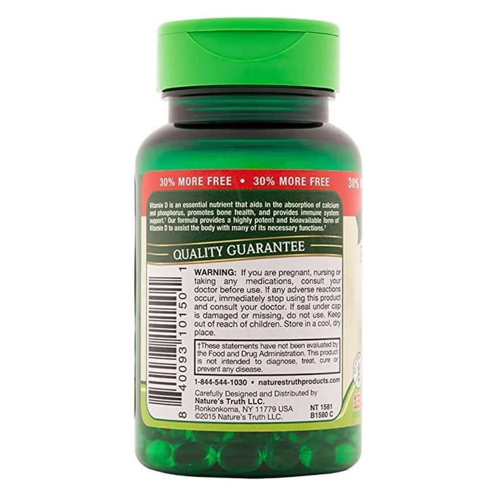 Nature'S Truth Vitamin D3 Tablets, 1000 Iu, 130 Count