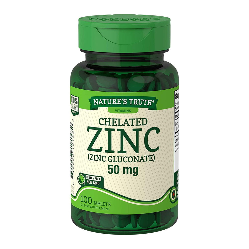 Nature'S Truth Zinc 50 Mg Chelated Supplements, 100 Count