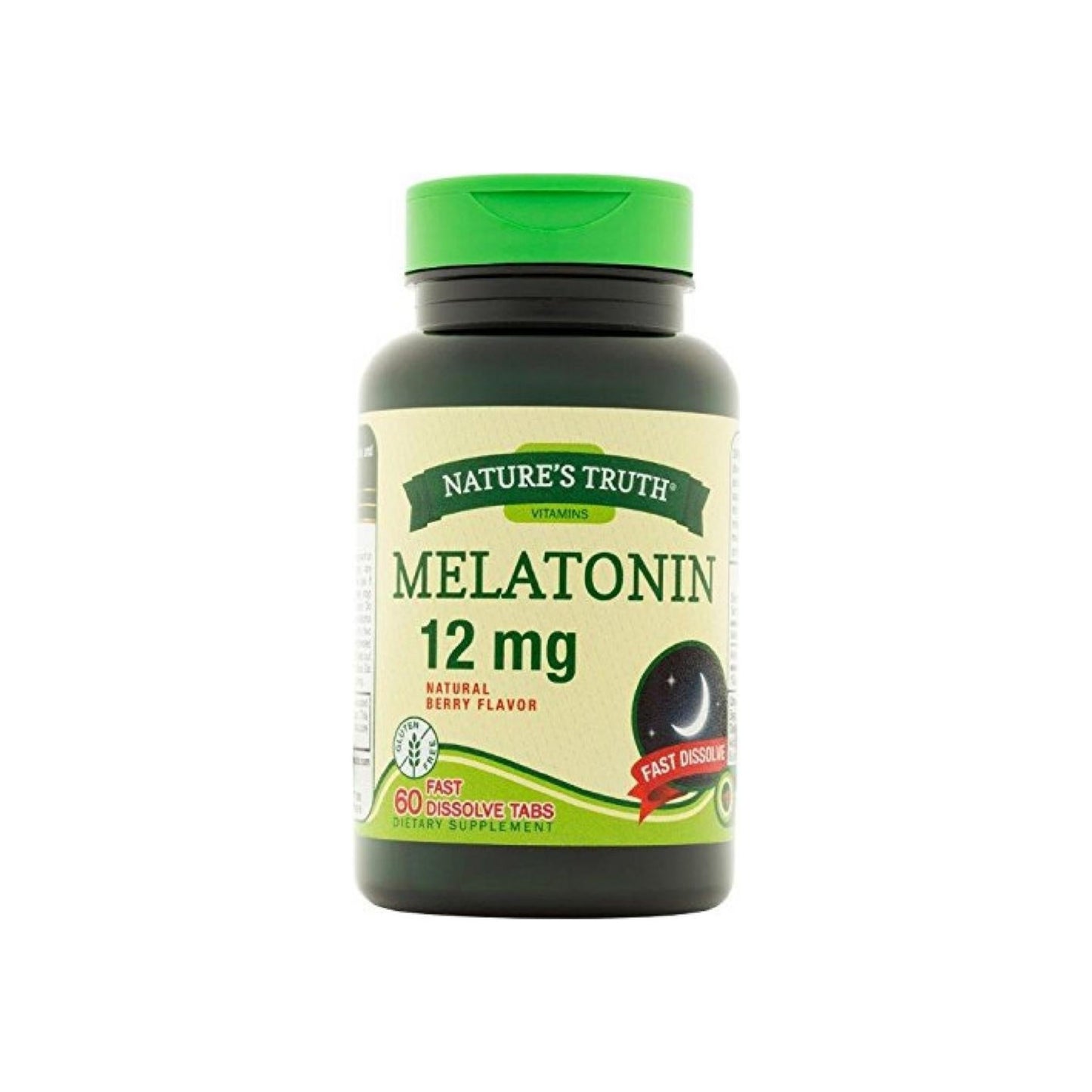 Nature'S Truth Melatonin Fast Dissolve Tablets 12 Mg, Natural Berry Flavor 60 Ea