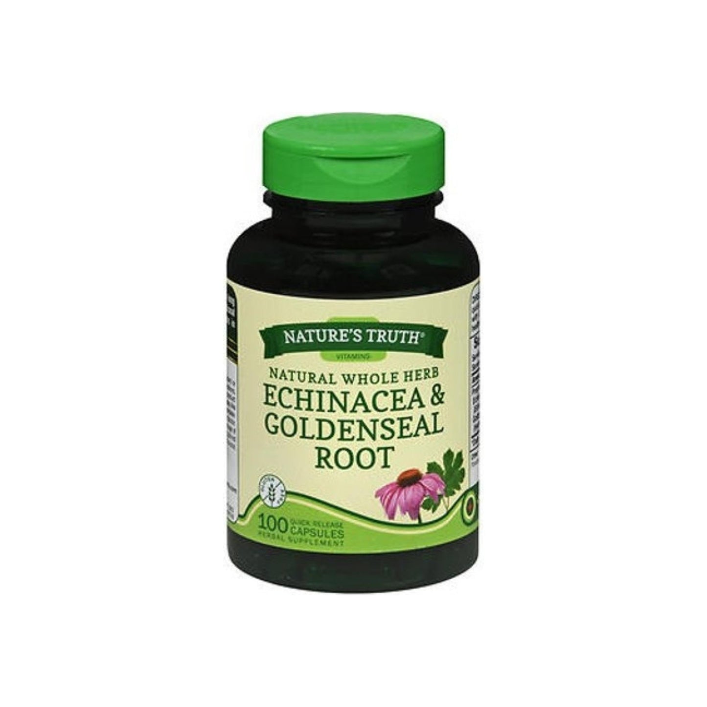 Nature'S Truth Whole Herb Echinacea & Goldenseal Root Capsules, 100 Ea